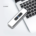 New Mini Electroplating Electric Small Double Side USB Recharging Windproof Flameless Portable LED Lighter. 