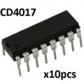 10 Pieces Cd4017 Decade Counter Ic. 