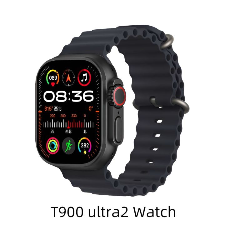 T900 Ultra 2 Men Smart Watch 2.3" HD Screen Bluetooth Calling Pedometer Heart Rate Blood Pressure Sleep Sports Watch for iPhone & Andriod Phone