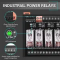DC 24V Relay Module, 6 Channel SPDT Switch Module with Isolated Optocoupler DIN Rail Mount Pluggable Power Relay Module. 