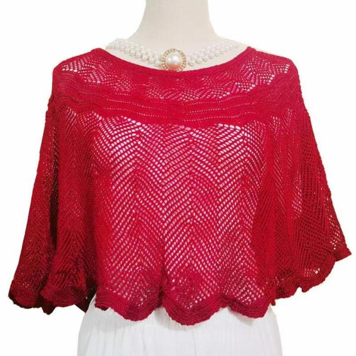 New Knitted Shawl Lazy Pullover Lightweight Western Style Multi-Functional Cardigan with Suspenders for Outerwear Slimming All-Matching