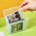 Photo Storage Box Embellishment Keeper with Lid Portable Dustproof Container for Photos Label 220ml. 