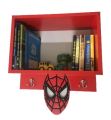 Wall Hanging Spiderman Bookshelf cum Hanger. 