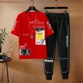 Only For Sport's Man Half Sleeves T-Shirt And Full Trouser Combo Sets. 