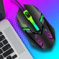 X1 1200 Dpi M6 7 Color Led Light Gaming Mouse - Black - Optical Tracing System, 5 Million Clicks - Transparent  Mouse. 