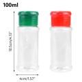 100ml Portable Condiment Storage Jar Plastic Seasoning Bottle Jars For Spices Salt Pepper Empty Bottle Kitchen Salt Shaker. 