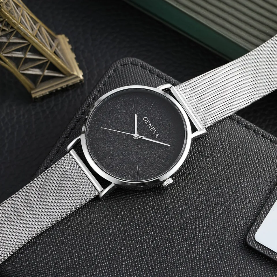 YuSa411 Hot Geneva Men Classic Business Watches Calendar Quartz