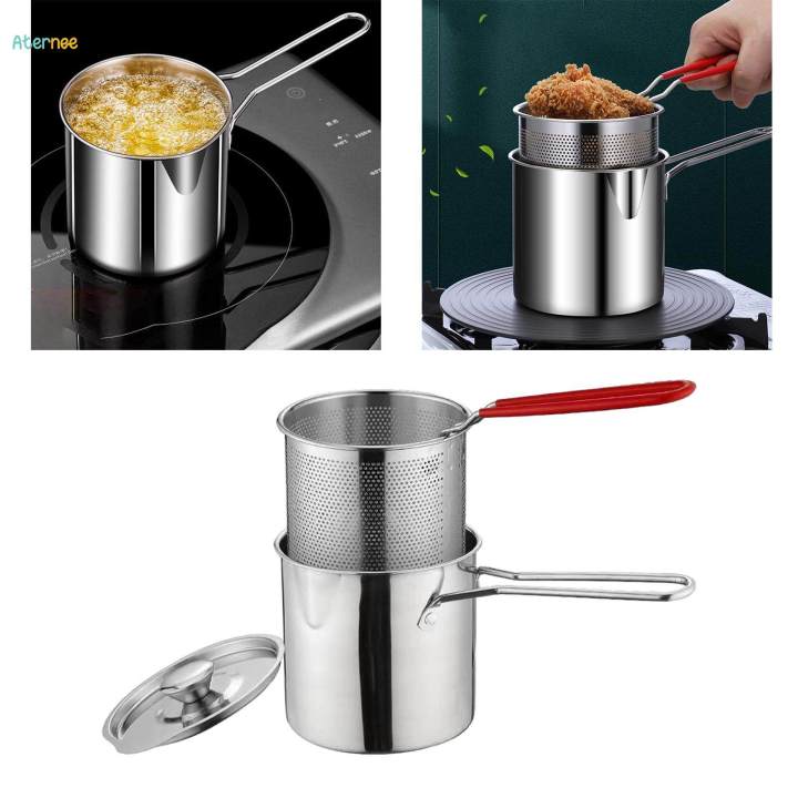 Deep Frying Pot Stainless Steel Cooking Pot for Dining Room