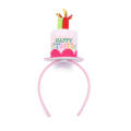 Creative Cake Candle Hat Headband Eye-catching Decorative Novelty Cake Hat Hair Bands Birthday Headband for Birthday Celebration Birthday Party Supplies Party Photo Props Birthday Decoration Props.