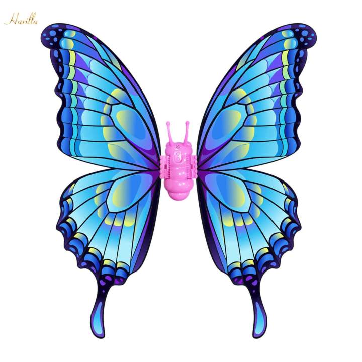 Easter Electric Fairy Wing with Light with Music Moving Butterfly Wing Blue