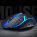 2 PCS T-WOLF V1 USB Interface 3-Buttons 1200 DPI Wired Mouse 7-Color Backlit Gaming Mouse, Cable Length: 1.35m. 