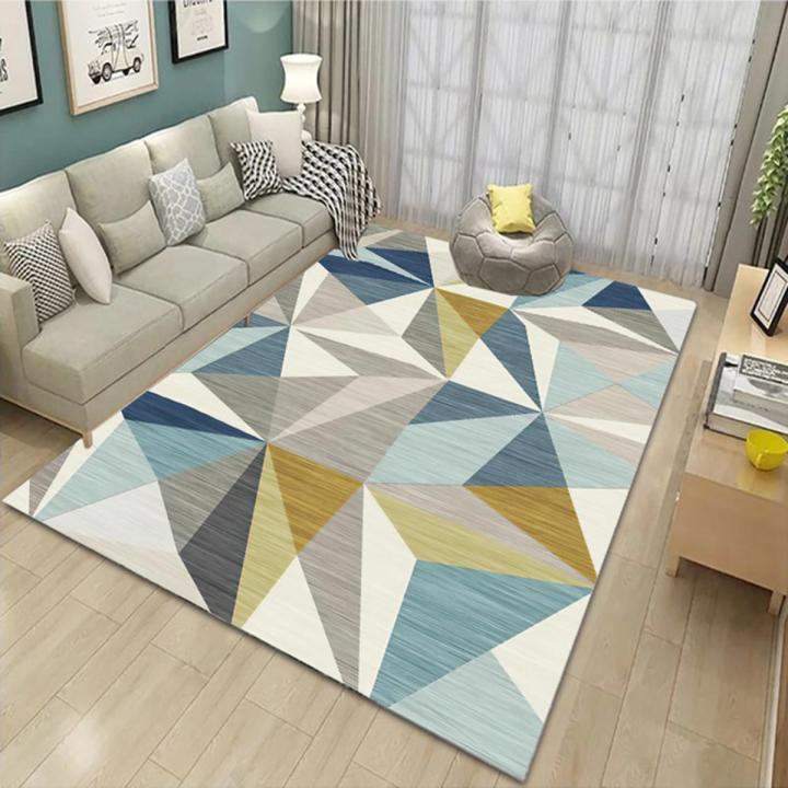 Modern Abstract Washable Floor Lounge Rug Geometric Carpets Living Room Sofa Cushion Simple Nordic Art Room Decor Bedside Mat