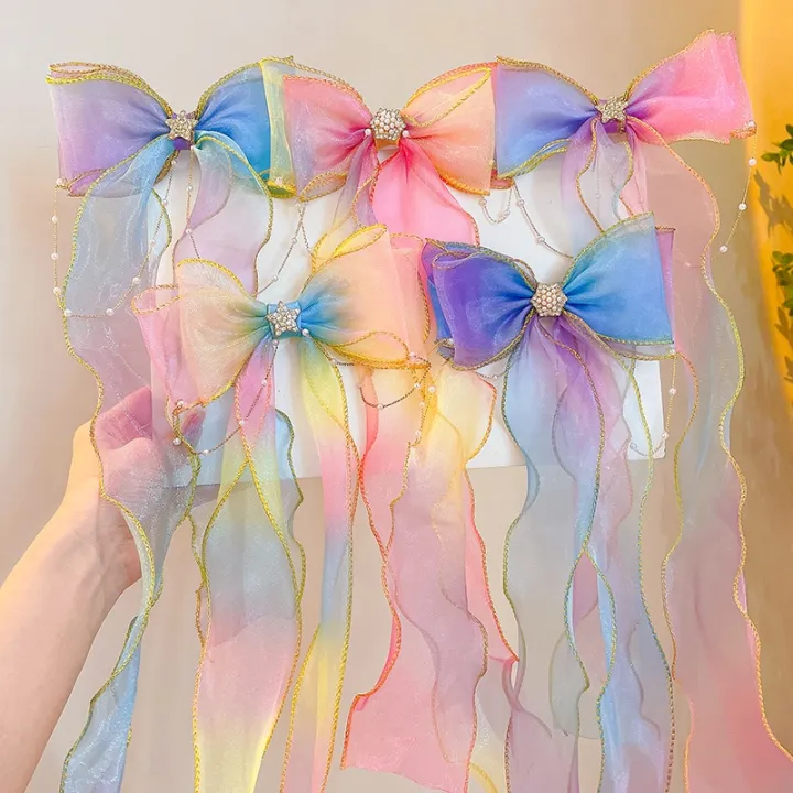 2pcs%20Bow%20Ribbon%20Hair%20Clip%20Pony%20tail%20Hair%20Pin%20Cute%20Hair%20Accessories%20for%20Kids%20Girl%20-%20Image%206