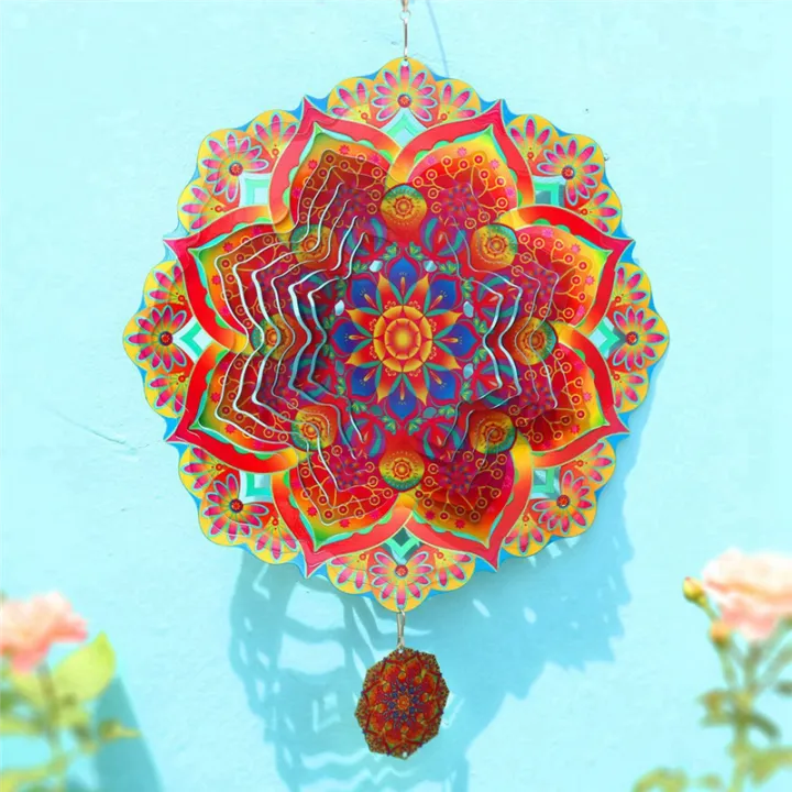 1%20PCS%20Mandala%20Wind%20Spinner%20Metal%203D%20Rotating%20Windchimes%20Luxury%20Art%20Garden%20Hanging%20Outdoor%20Decoration%20-%20Image%205