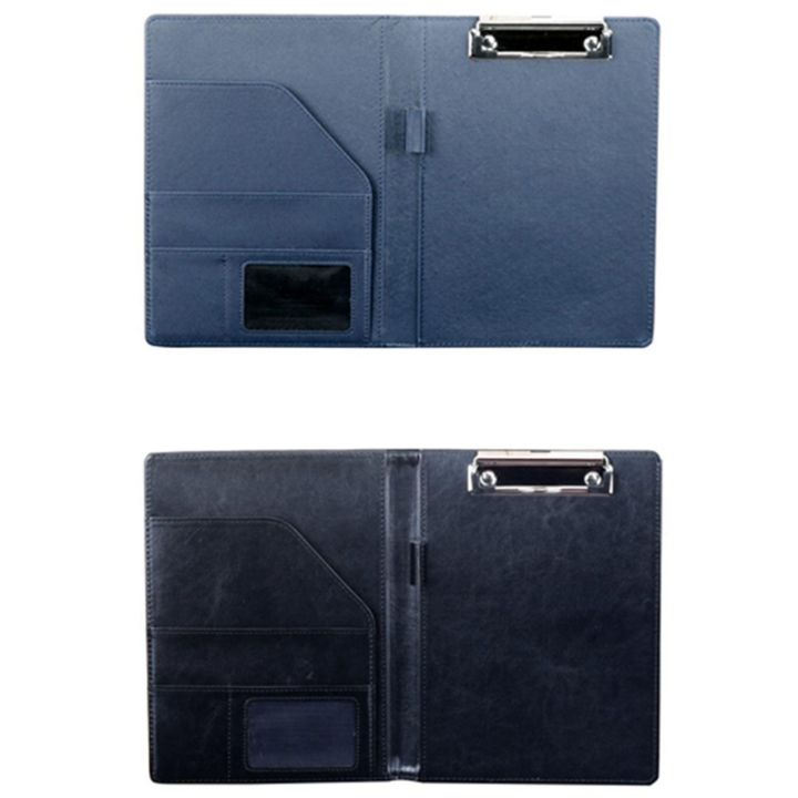 2Pcs%20A5%20Document%20Bag%20File%20Folder%20Clipboard%20Business%20Office%20Financial%20School%20Supplies%20-%20Black%20&%20Blue%20-%20Image%202