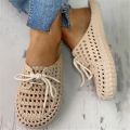 Summer Slippers Shoes Woman Closed Toe Breathable Flip Flops Women Hollow Out Lace Up Outdoor Slides Women Flat.