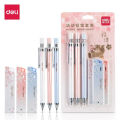 Deli 33125 Mechanical Pencil 0.5mm 3 pcs with 3 pcs lead combo pack. 