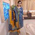 New Exclusive Cotton Unstitched Screen Print Fashionable And Comfortable Three-Piece Dress for Women. 