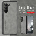 For Samsung Galaxy Z Fold 6 Case Lambskin Leather Slim Back Cover Samung ZFold6 ZFold 6 Fold6 5G Camera Shockproof Funda Coque.