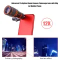 12X 20X Mobile Phone Telescope Lens Universal HD Optical Zoom Camera Telescope Lens with Clip Special Lens for Camping Watching. 