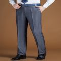 Autumn and Winter Wool Men's Suit Pants Thickened Straight Suit Pants Middle-Aged Cashmere Wool Casual Trousers Men's Pants.