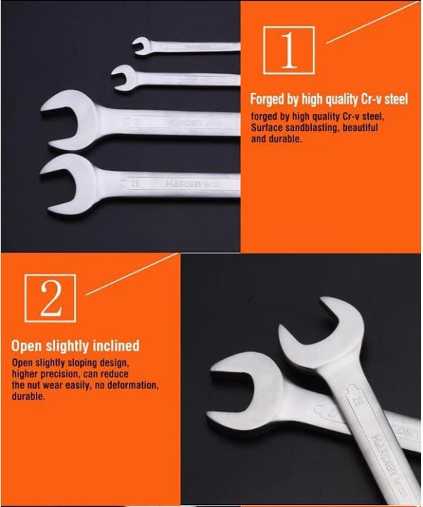 Harden%208%20x%209mm%20Dulley%20Spanner%20Double%20Open%20End%20Spanner%20Wrench%20541208%20-%20Image%202
