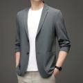 Anti-Wrinkle Ultra Thin Ice Silk Suit Jacket Summer men blazer Breathable Stretch Casual Suit Plus Size Lightweight blazers.