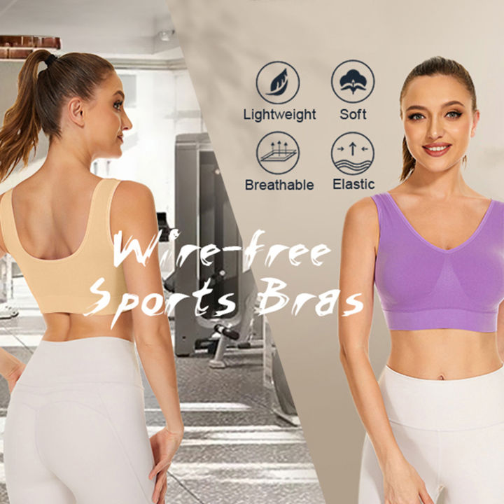 SIMIYA%20Women%20Sports%20Bras%20Seamless%20Comfortable%20Fitness%20Yoga%20Bra%20with%20Removable%20Pads%20Push%20Up%20Gym%20Breathable%20Wire%20Free%20Vest%20Top%20Bra%20-%20Image%202