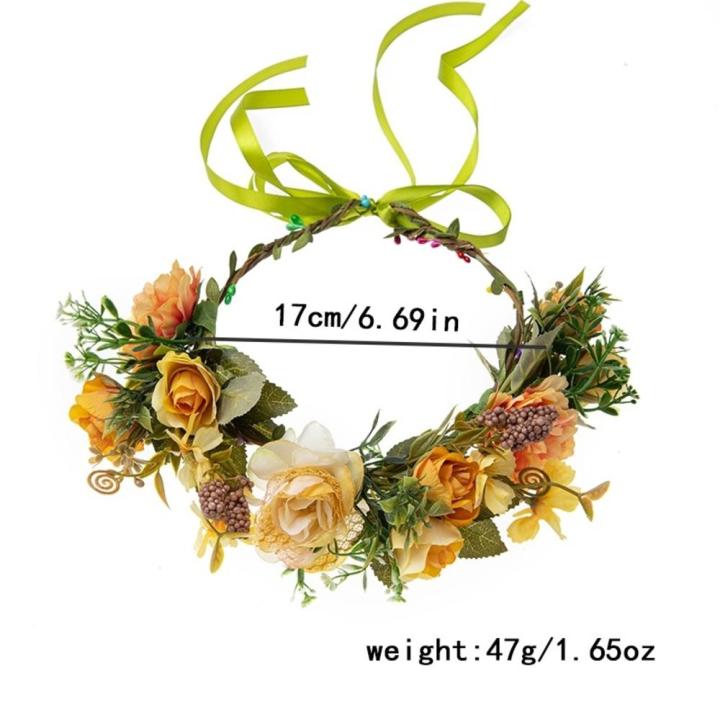 Festival%20Accessory%20Flower%20Headband%20%20Rose%20Garland%20Handmade%20Garland%20Hair%20Band%20Hair%20Accessories%20Fabric%20Floral%20Crown%20for%20Festival%20Wear%20Bridal%20Accessory%20Photo%20Props%20Bohemian%20Style%20Hair%20Decoration%20-%20Image%206