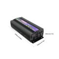 1600W Pure Sine Wave Intelligent String Inverter Power Inverter Car Inverter Black 12V To 220V / 24V To 220V / 48V To 220V / 60V To 220V - Battery 12v. 