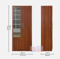 Acacia Moonlight 2-Door Wardrobe with Reflect mirror, Partex MDF Laminated Board Secure big size 2 part Almirah with clothes storage shelf and cloths Hanger shelve, Nice shop 2 Doors Almirah72/30.