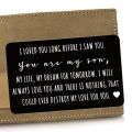 NORORTHY Valentine Love Note for Men Husband Anniversary Gifts Anniversary Memorial Wallet Insert Card Purse Card Boyfriend Presents.