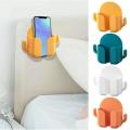 1 Pcs Wall Mounted Organizer Storage Box Remote Control Mounted Plug Stand Holder Phone Multifunction Wall Mobile Charging Holder. 