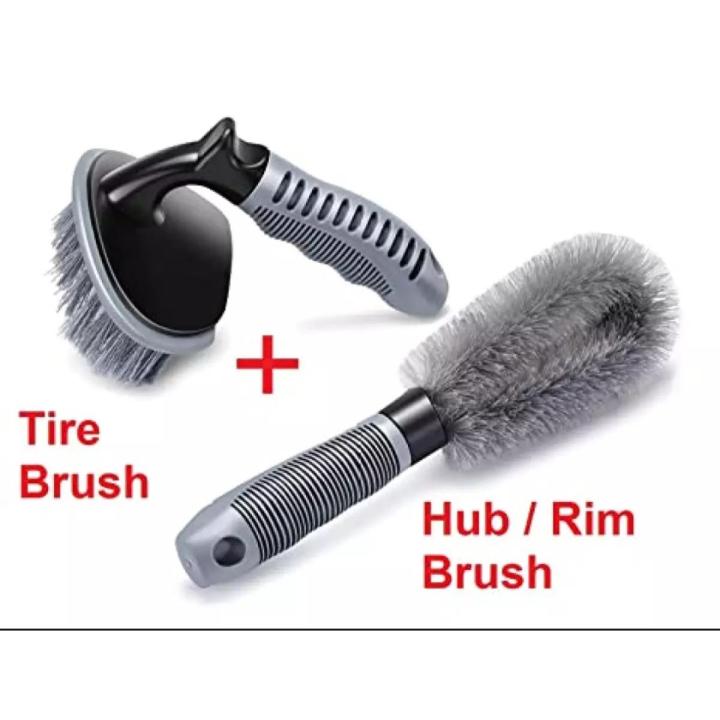 Car tire T shape brush +Car tire washing brush i Shape brush combo pack.