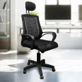 Executive office chair V-mash Black Revolving Chair with Headrest Chair.
