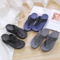 EOFK New Fashion Summer Crystal Diamond Gem Women Flip Flops Flat Platform Slippers Lady.
