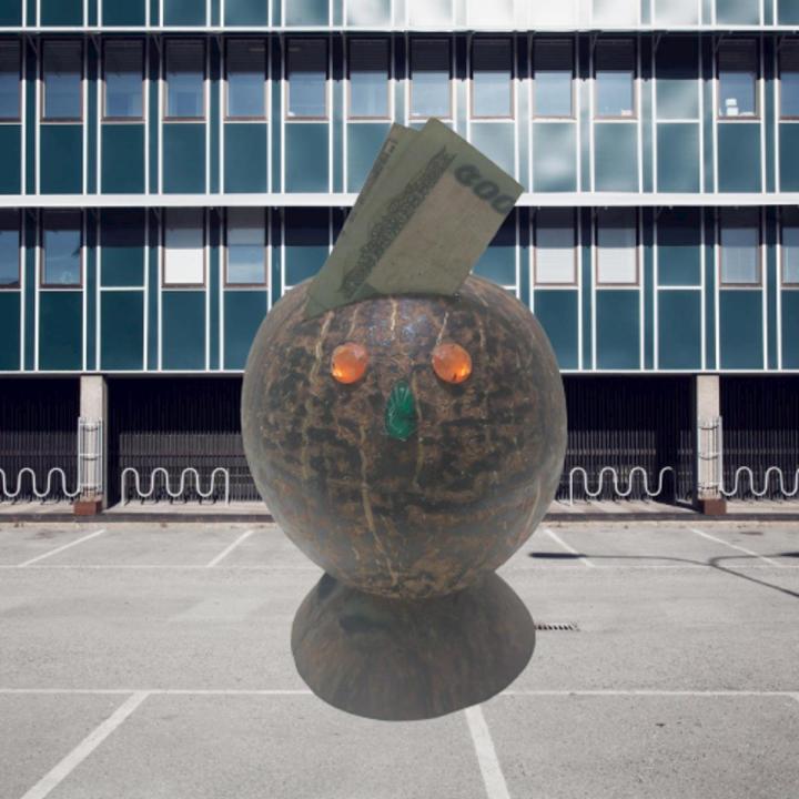 Coconut Shell Made Money Saving Bank