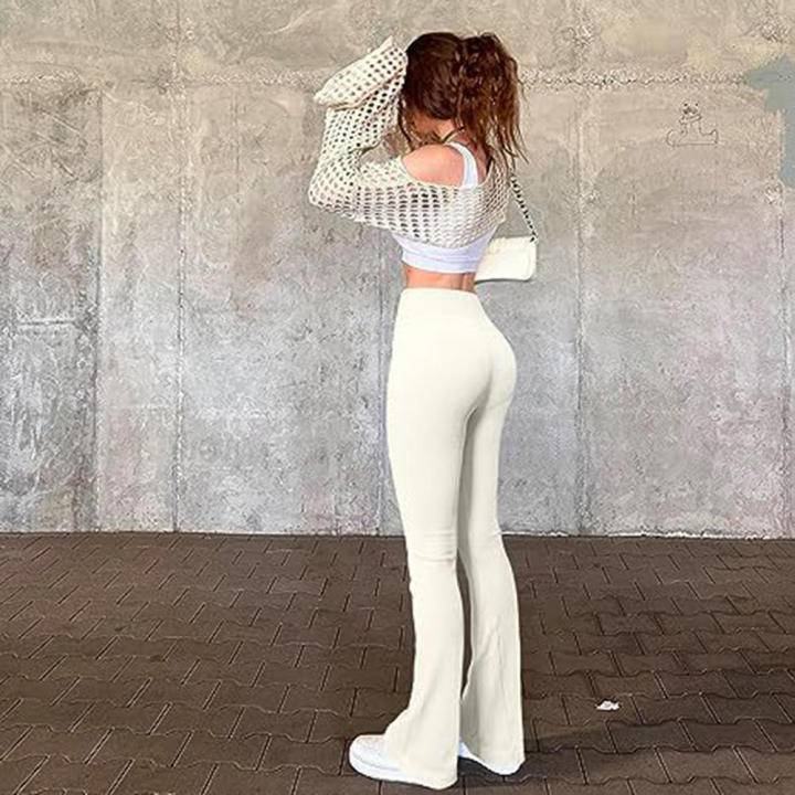 Solid%20Color%20Yoga%20Pants%20Moisture-wicking%20Polyester%20High%20Waist%20Sweat%20Pants%20Fitness%20Pants%20for%20Gym%20Athleisure%20Women's%20Fashion%20Workout%20Apparel%20Streetwear%20-%20Image%209