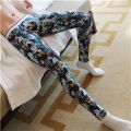trend Men's WJ Brand Cotton Plus cashmere Leggings thermal Flowers Printing Pajamas Man Gay Tight trousers Keep warm pants.