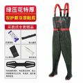 Thickened Double Kneecap Wear-Resistant Double Sole Wader Leather Shorts Integrated Full Body Waist Fishing Rain Pants Waterproof Waders. 