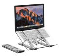 Aluminum Alloy Adjustable Portable Folding Notebook Stand Foldable Laptop Stand.