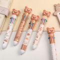 Kawaii Bear Ballpoint Pen Colorful Ink Gel Pens 10 Colors Signature Pens Korean Stationery Kids Gifts School Office Supplies. 