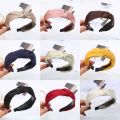 Wide Top Knot Hair Bands For Women Headdress Solid Color Cloth Headband Bezel Girls Hairband Hair Hoop Female Hair Accessories. 