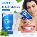 1 Box 9D Teeth Whitening Strips Food Grade Mint Flavor White Teeth Gel Tooth Whitener stickers Teeth Yellow Smoke Stains Tea Stains Oral Hygiene Care.