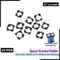 10-PCS 18650 Li-ion Battery Spacer Bracket Holder - Single Cell Plastic Battery Spacer for DIY Battery Pack, Power Bank, and Solar Applications Black.