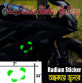 Bike Radium Sticker - Angry Panda Eye / Glow in the dark ( Waterproof & Premium quality)/ Bike Sticker Gallery.