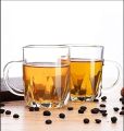 Everyday Use Good Quality Tea coffee Cup set Crystal Clear transparent Beautiful unique design Premium Cup Set 6 Piece 180 Ml. 