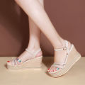 Women's Wedge Sandals2023New Summer Fashion All-Match Muffin Raise the Bottom Summer Fairy Style High Heels.