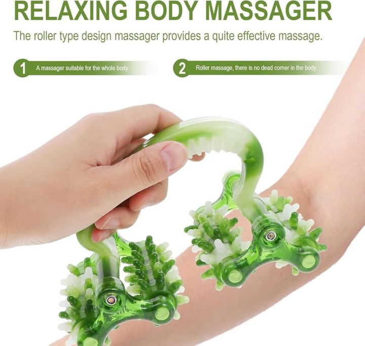 RollEase Deep Tissue Massage Roller – Full Body Slimming and Circulation Boosting Manual Therapy Device