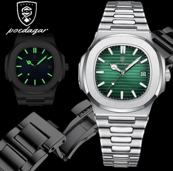 POEDAGAR 613 Luxury Premium Quality Gents Wrist Watch Automatic Date Waterproof Full Stainless Steel Attractive Design Stylish Formal Watch